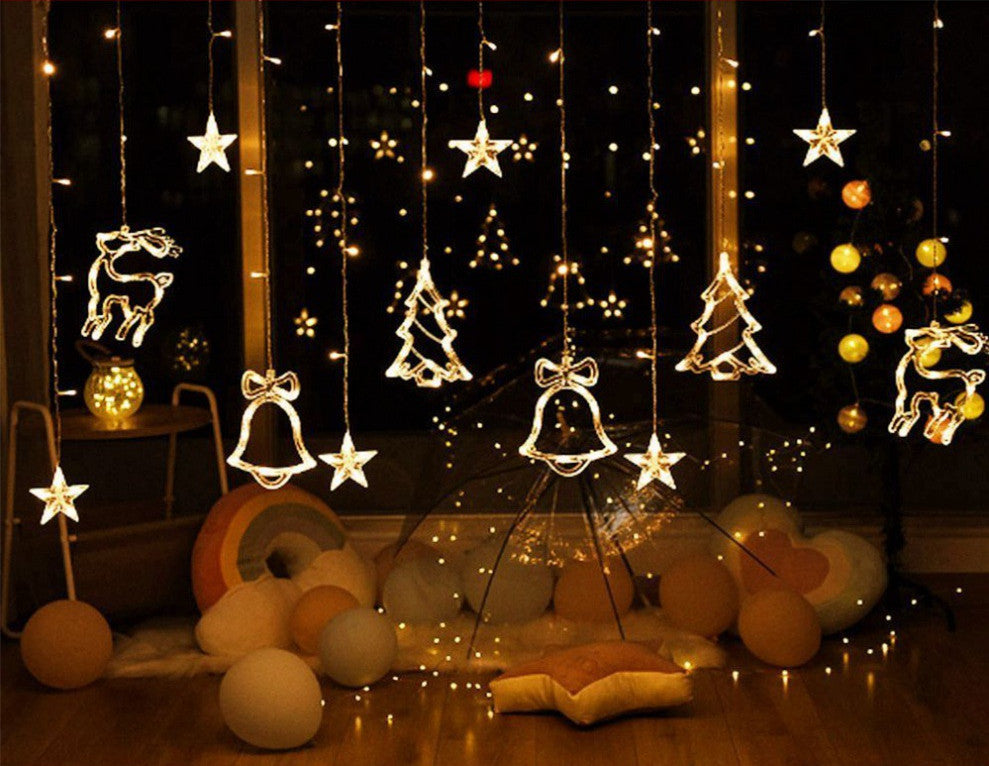 Christmas pendant night light on decorative wreath