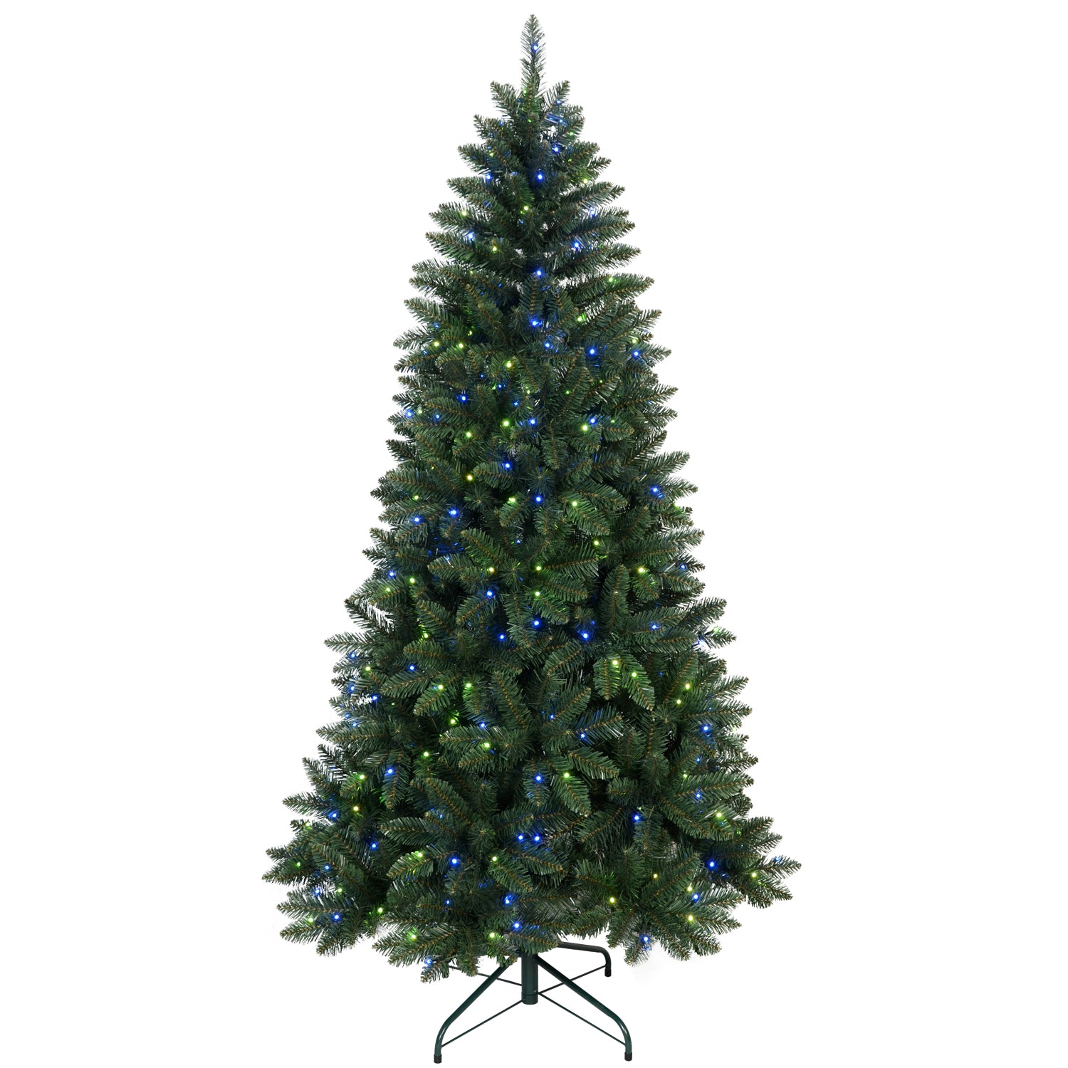 Decorated tree with warm white lights and gold accents for holiday ambiance