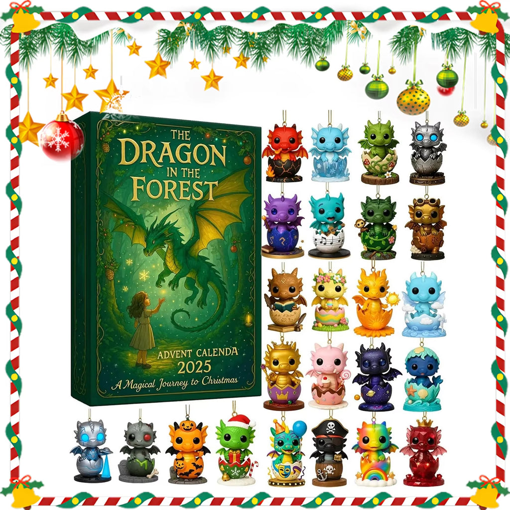 Detailed view of printed acrylic Forest Dragon design showing intricate coloring and texture