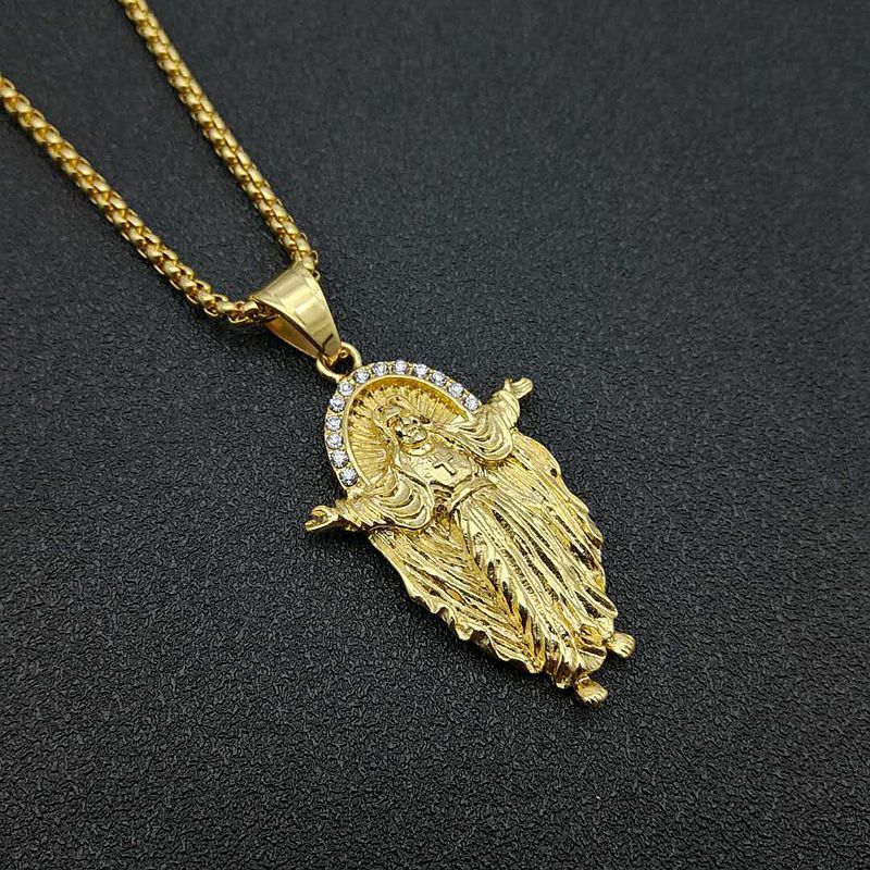 Jesus pendant necklace gift-ready packaging view