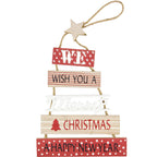 Wooden Christmas wall decor featuring English blessings in rustic style
