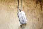 Men's Philippians Bible Verse Pendant Necklace displayed on dark background - Christian jewelry