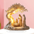 Acrylic decorative ornament displaying Christian Tree of Life motif