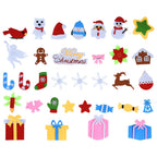 Cozy living room with felt Christmas wall decorations