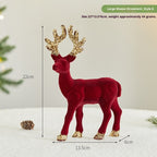 Glittering elk decoration featuring sequin accents in festive Christmas styling