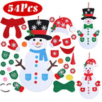 Colorful felt accessories including hats gloves and scarves for snowman craft