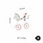 Christmas reindeer carriage ornament set displayed together