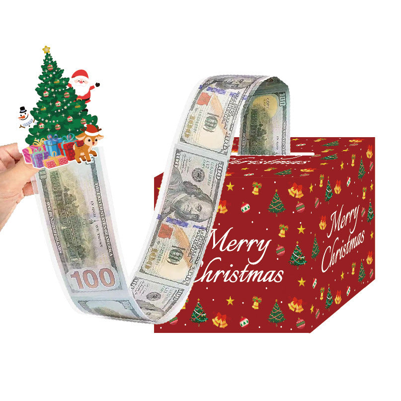 Red Christmas Money Box Holiday Decoration Secondary image