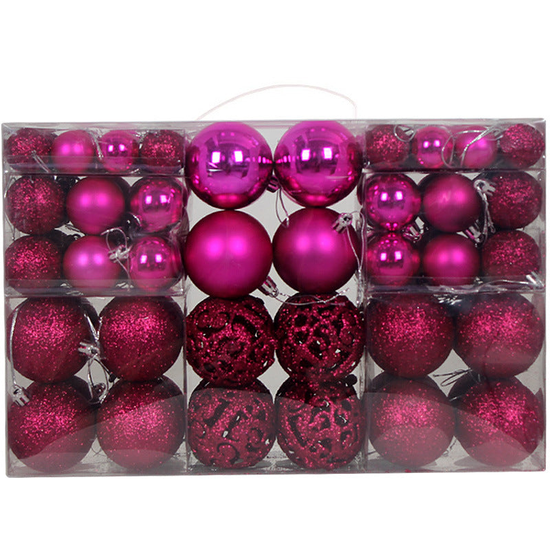 Set of Christmas tree balls in multiple colors