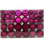 Set of Christmas tree balls in multiple colors