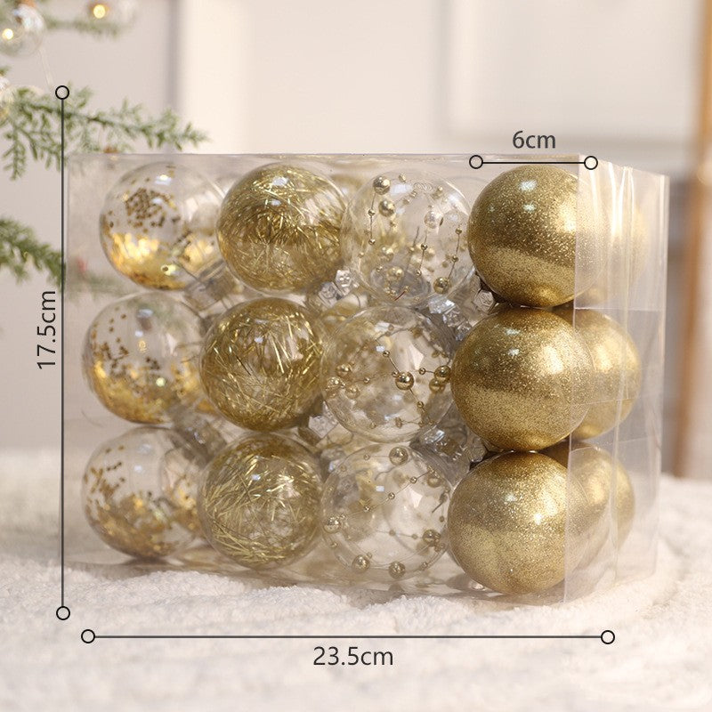 Gold Christmas Tree Ornament Set - Festive Home Decor - Christian Gift