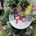 Close-up of acrylic Christmas garland pendant detail and finish