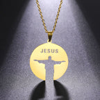 Jesus hollow pendant necklace packaging