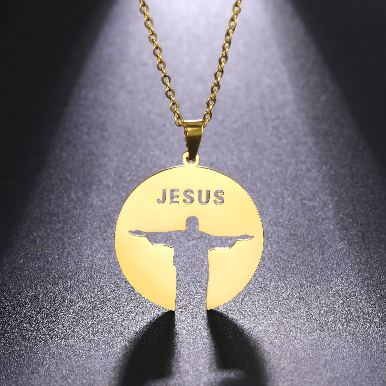 Jesus hollow pendant necklace packaging