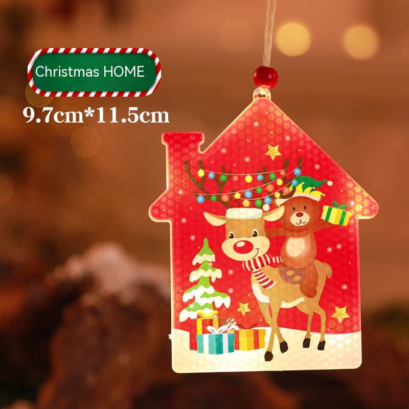 Christmas home shaped light decoration warm glow