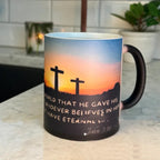 Creative trend style verse mug in ceramic for daily devotional use