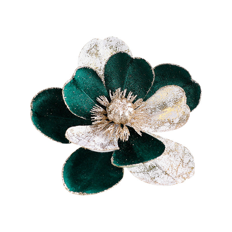 Christmas Flower Ornament - Flannel Tree Decoration Secondary image