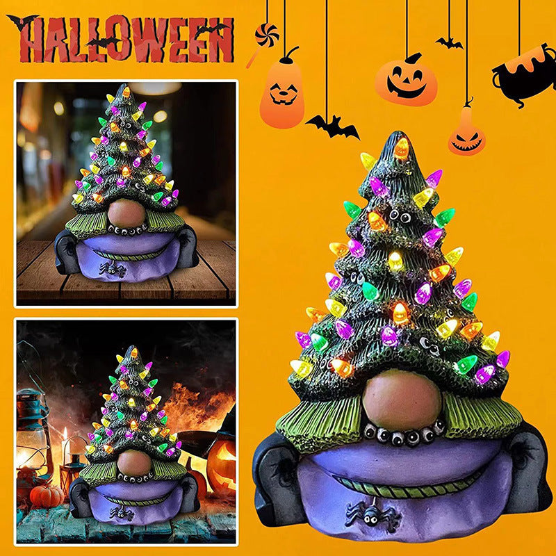 Colorful cartoon Christmas tree ornament for seasonal Christian home decor