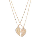 Twin heart faith pendant necklace with chain for daily wear