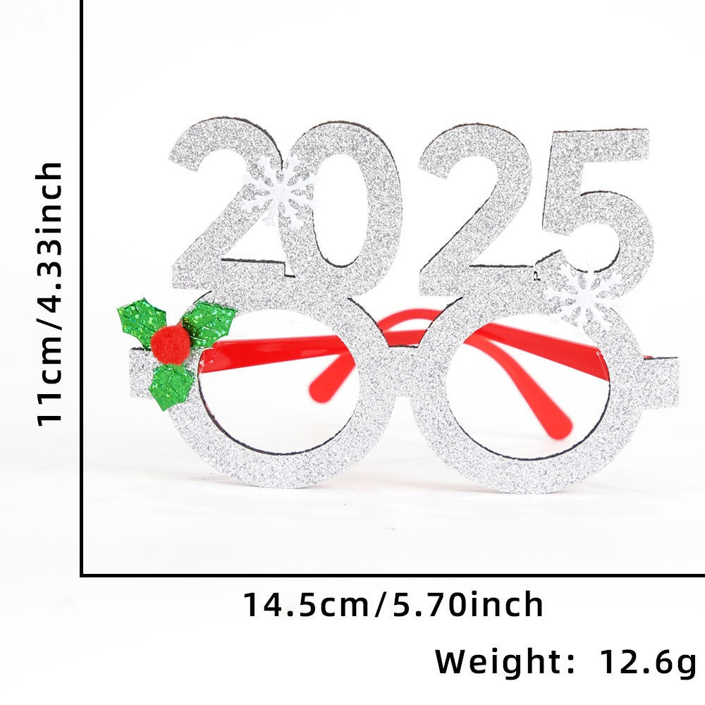 Gold and silver Christmas glasses for festive celebrations