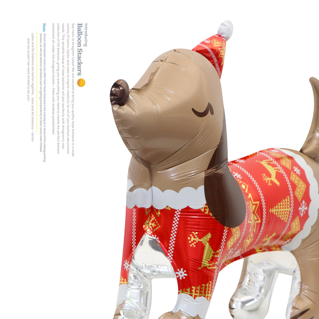 Christmas bear balloon in reflective aluminum foil for festive party decorations