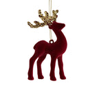 Flocked Sequined Elk Christmas Ornament - Christian Home Decor