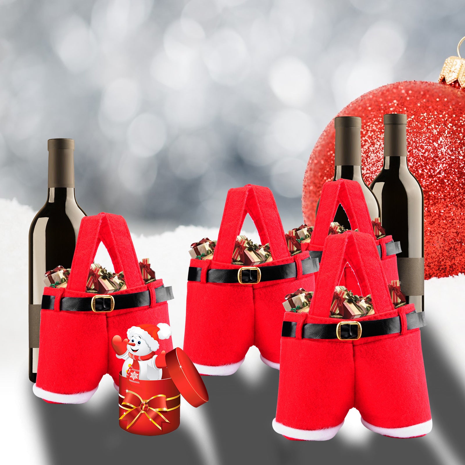 Cloth Christmas Candy Bag with Belt Closure Secondary image