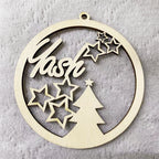 Wooden Christmas Tree Pendant - Faith Holiday Decor - Christian Jewelry