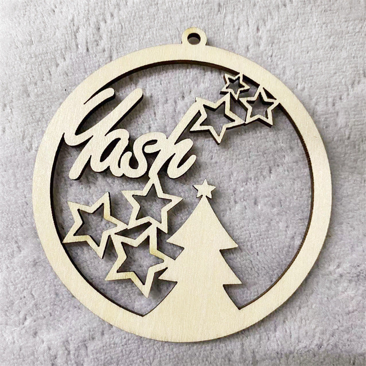 Wooden Christmas Tree Pendant - Faith Holiday Decor - Christian Jewelry