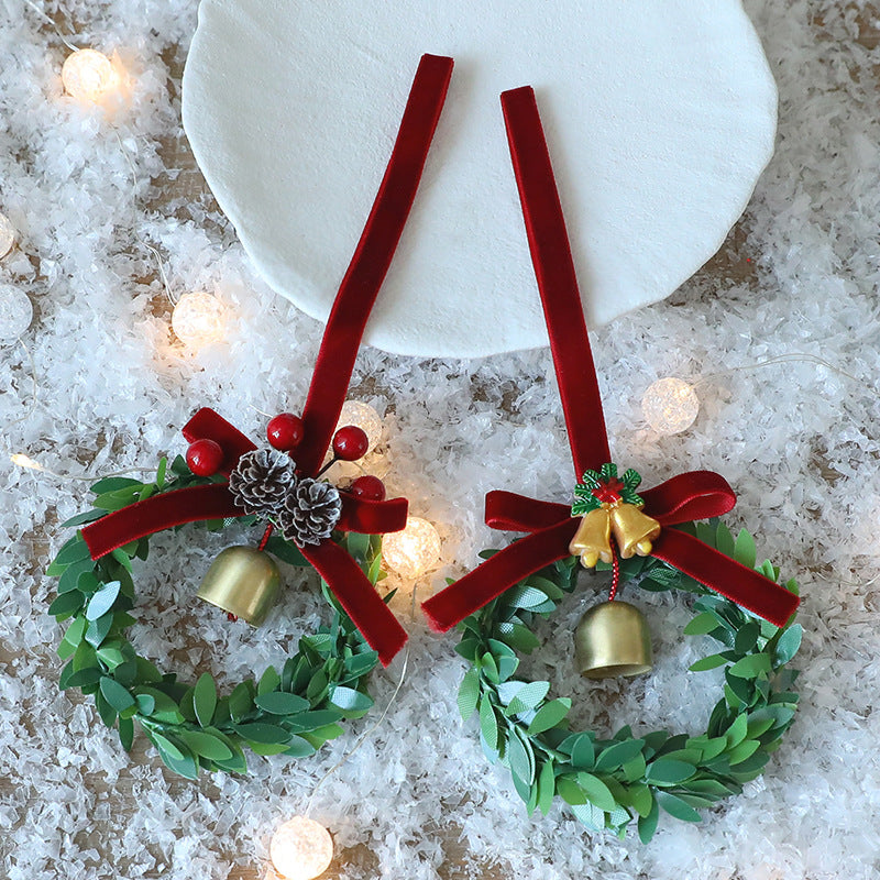 Christmas tree ornament bell garland with warm festive appeal