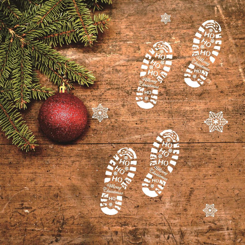 White plastic hollow out template with snowflake design for Christmas projects