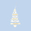 Painted wooden Christmas tree pendant with colorful finish