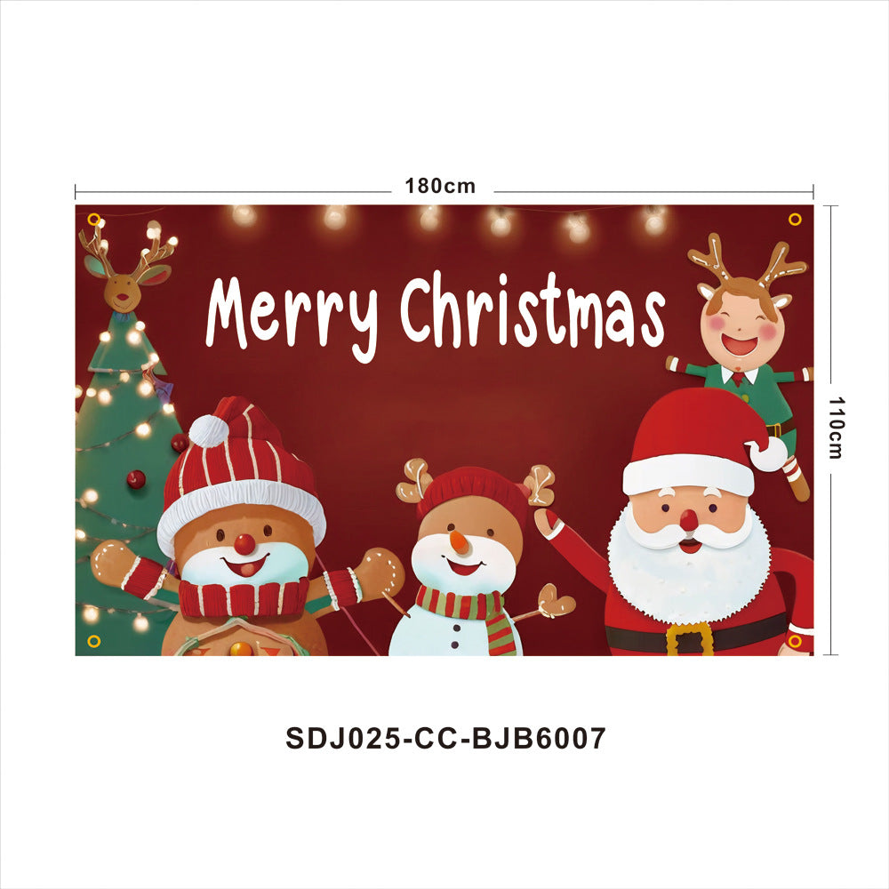 Festive Christmas Backdrop Curtain Decoration Secondary image