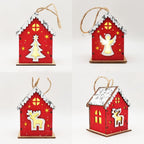 Wooden Christmas Craft Pendants - Angel, Elk & Tree Designs - Christian Jewelry