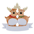 Resin reindeer pendant with rope for hanging