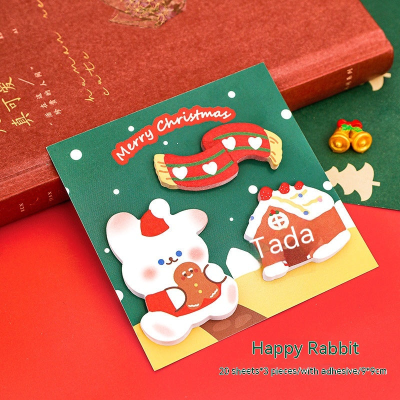 Set of Christmas sticky notes displayed for holiday inspiration