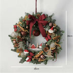 Festive ornament garland arrangement showcasing 30cm and 40cm sizes in gold finish