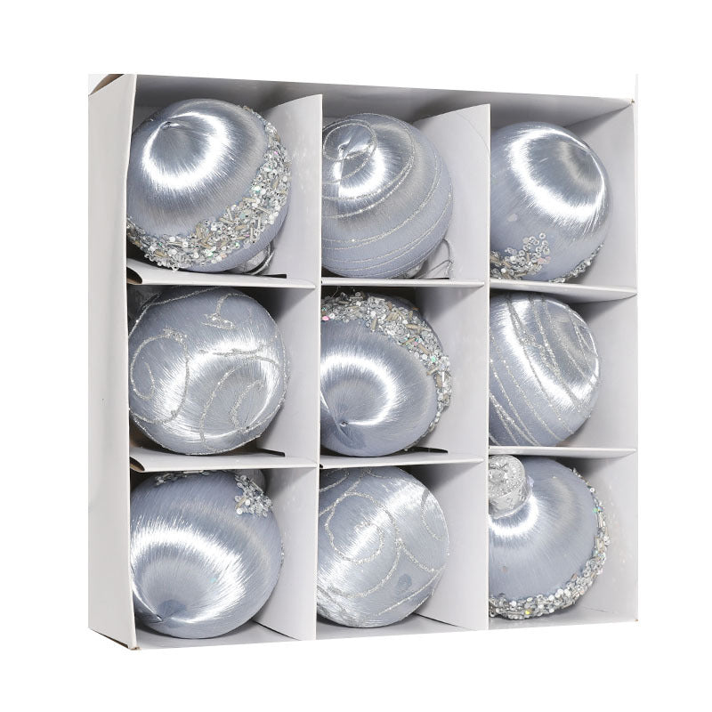 Painted Foam Christmas Ball Ornament Set (9pcs) - Christian Jewelry