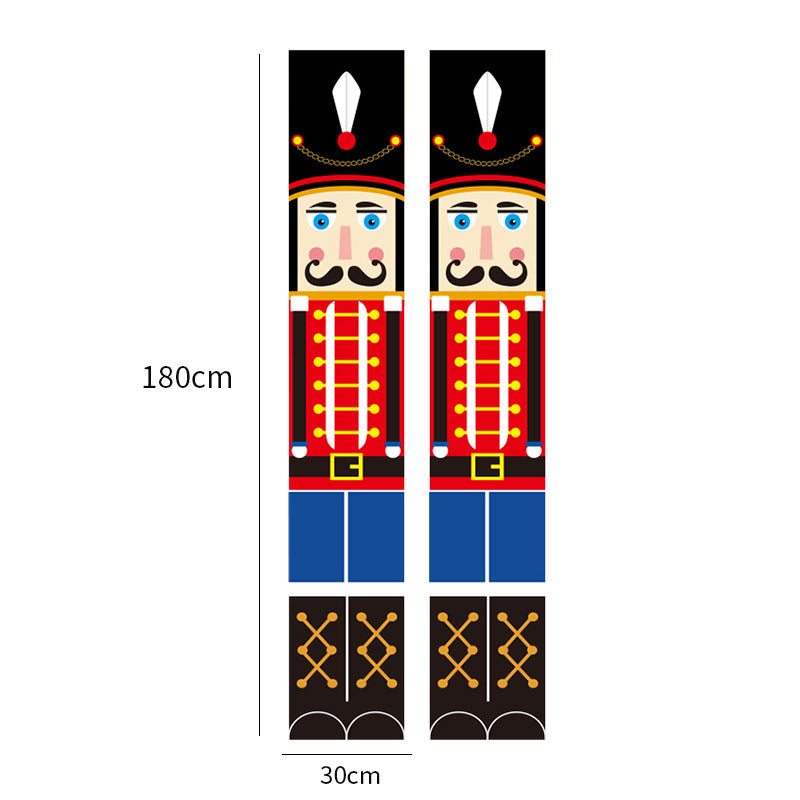 Oxford cloth Christmas decorative banners showcasing traditional holiday style