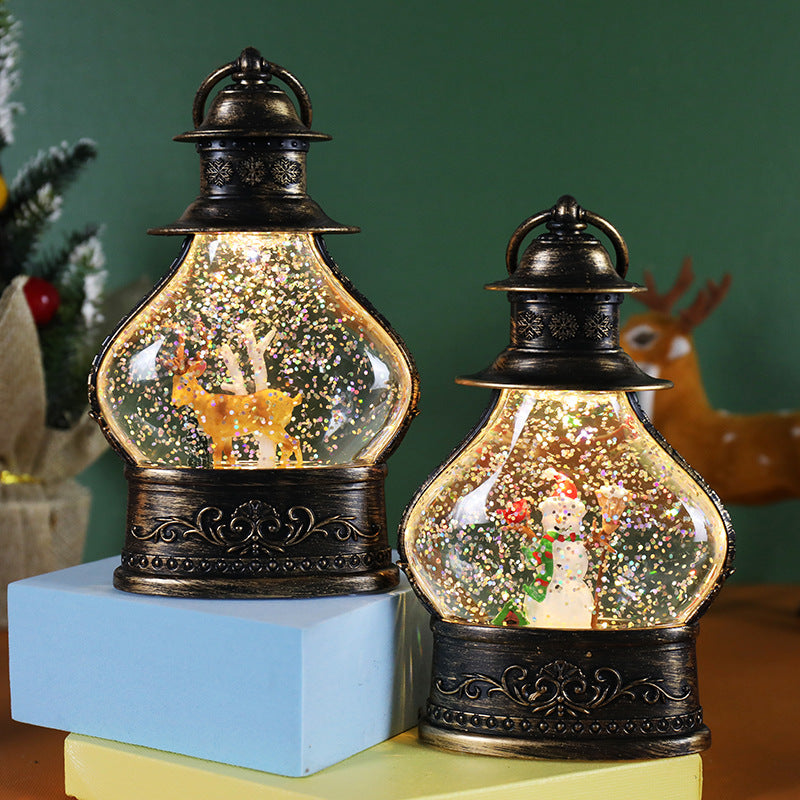Colorful plastic Christmas crystal ball ornament hanging with golden ornament hook