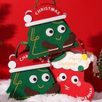 Cartoon Christmas felt bag for festive gift presentation