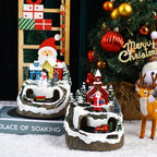 Christmas train figurine in American country style showing old man variant
