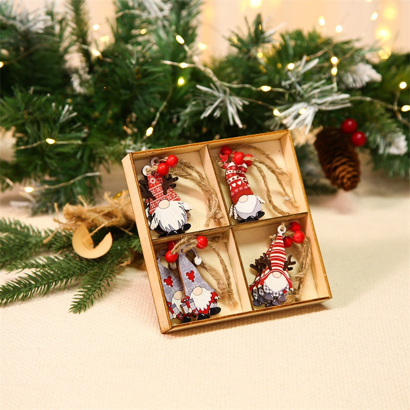 Christmas decoration wooden ornaments for home display