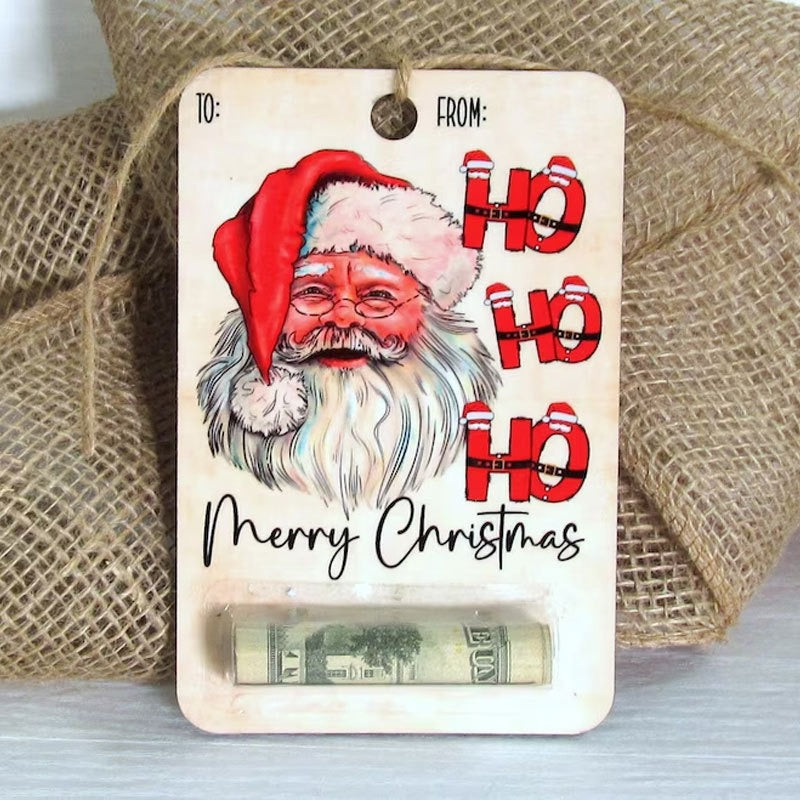 Creative Christmas Wallet Decorative Pendant displayed as festive wallet ornament