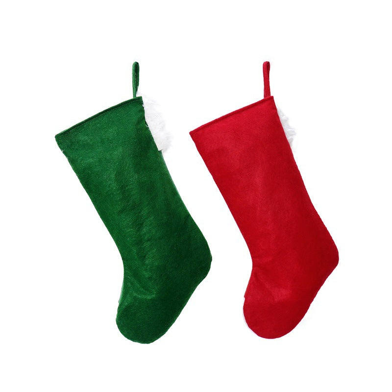 Christmas Flannel Gift Bag in red and green for holiday gifting