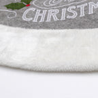 Classic gray British leaf tree skirt for festive home decorating