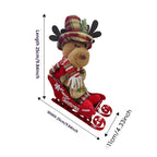 Sled doll ornament in warm holiday lighting setting