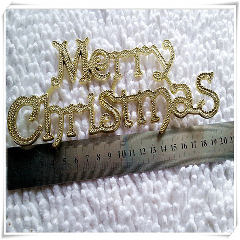 Gold Christmas Letter Pendant - Christian Holiday Decoration Secondary image