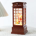 Christmas music box ornament with traditional holiday elements