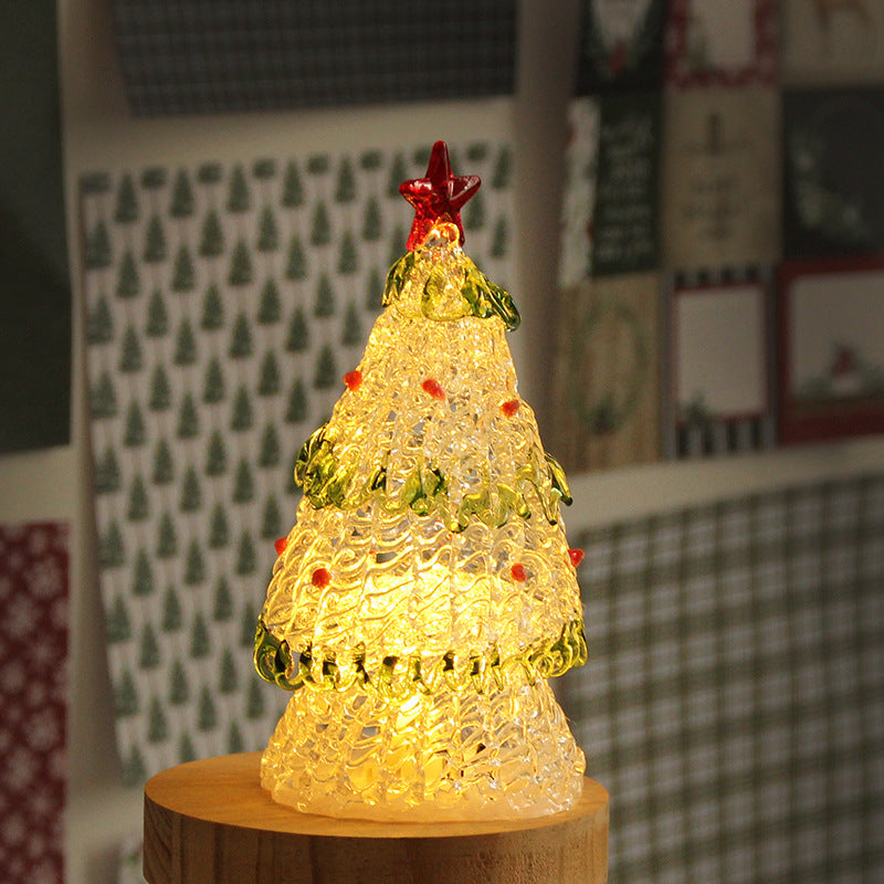 Small brushed Christmas tree ornament in gold finish